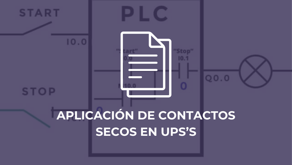 Aplicación de contactos secos en UPS’s