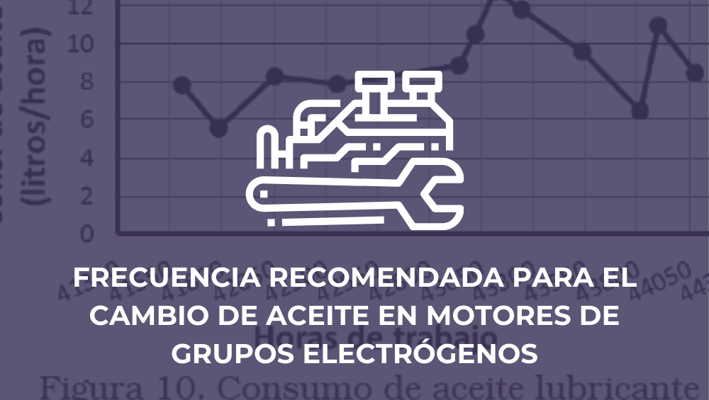 Frecuencia recomendada para el cambio de aceite en motores de grupos electrógenos