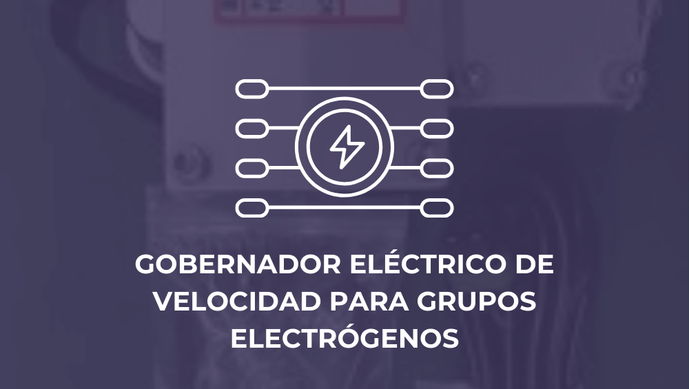 Gobernador eléctrico de velocidad para grupos electrógenos