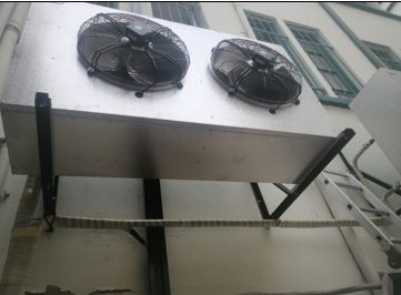 Unidades condensadoras de climatización en una instalación hospitalaria