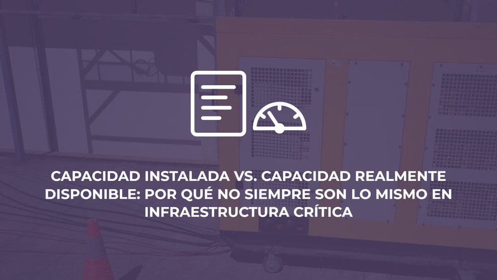 Capacidad instalada vs. capacidad realmente disponible: por qué no siempre son lo mismo en infraestructura crítica