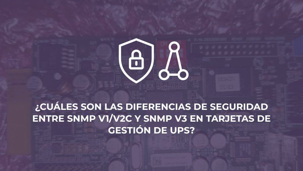 ¿Cuáles son las diferencias de seguridad entre SNMP v1/v2c y SNMP v3 en tarjetas de gestión de UPS?